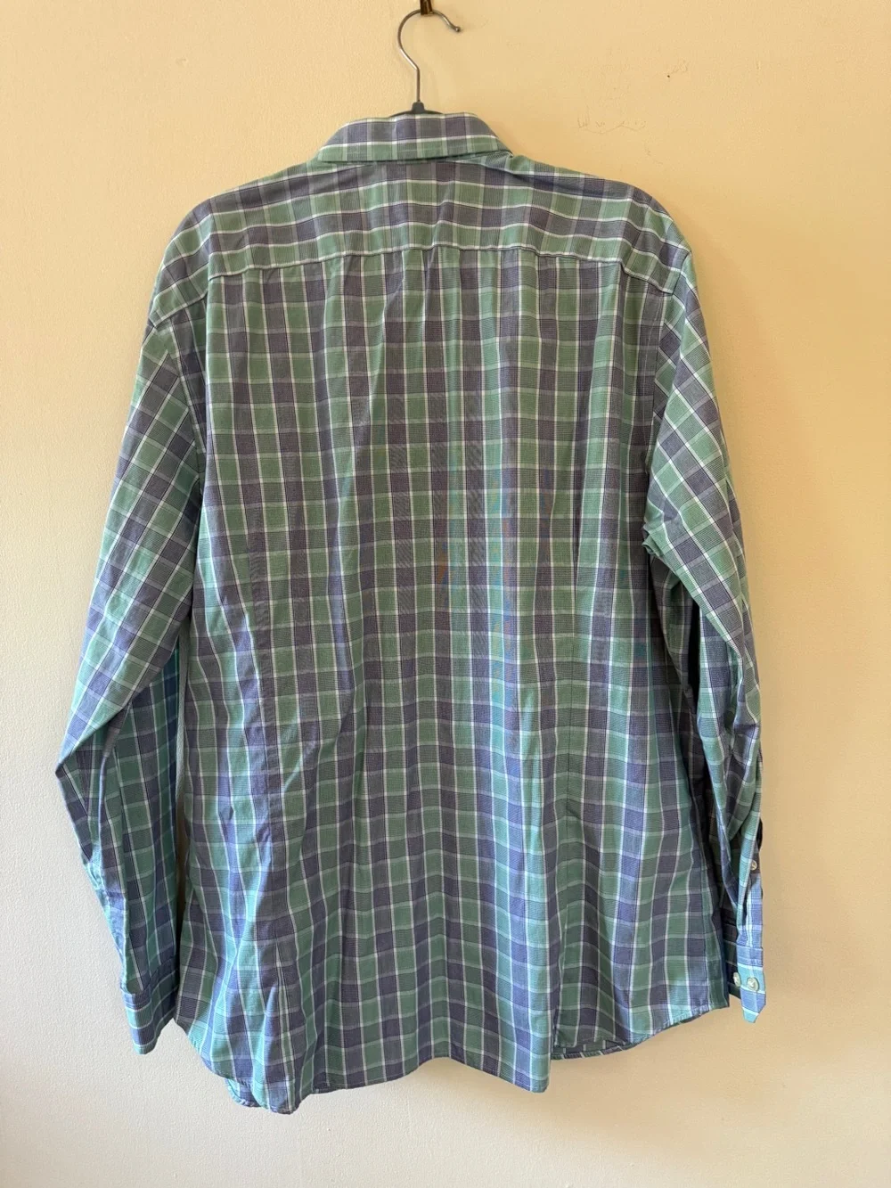 Banana Republic Men’s Non-Iron Tailored Slim Plaid Shirt – XXL 18–18½